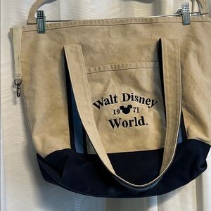 Disney Classic Tan and Black Duffel Bag